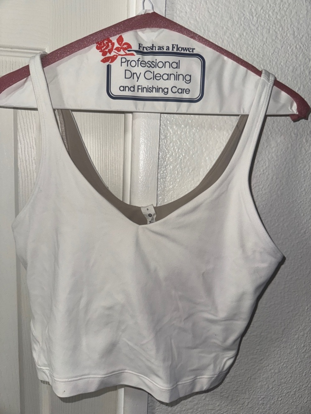 lululemon athletica White V-Neck Tank Top